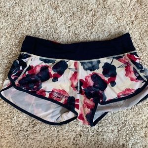 Lululemon Speed Shorts Inky Floral Print
